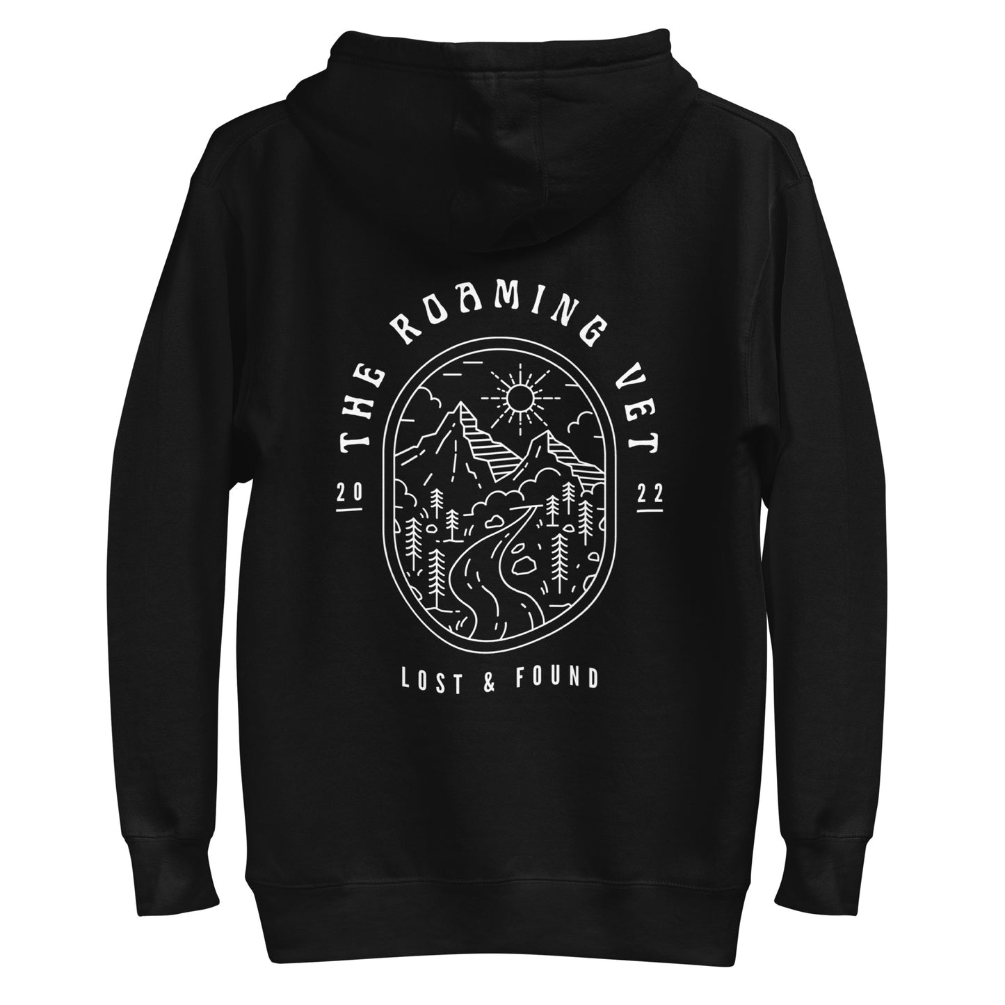 The Roaming Vet Unisex Hoodie with Back Graphic